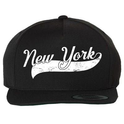 New York Classic Logo Wool Snapback Cap