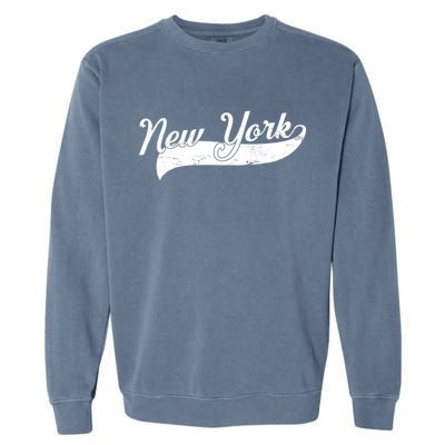 New York Classic Logo Garment-Dyed Sweatshirt