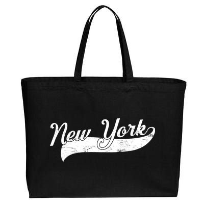 New York Classic Logo Cotton Canvas Jumbo Tote