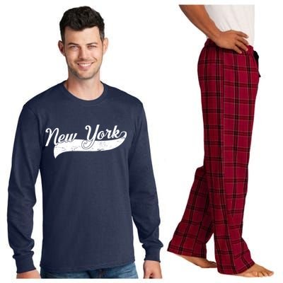 New York Classic Logo Long Sleeve Pajama Set