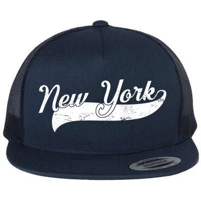 New York Classic Logo Flat Bill Trucker Hat