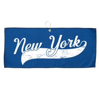 New York Classic Logo Large Microfiber Waffle Golf Towel