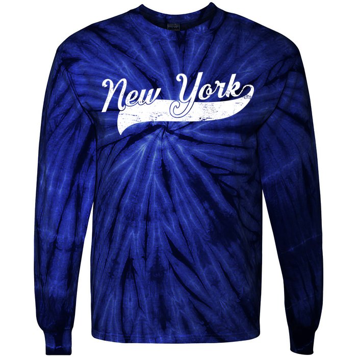 New York Classic Logo Tie-Dye Long Sleeve Shirt