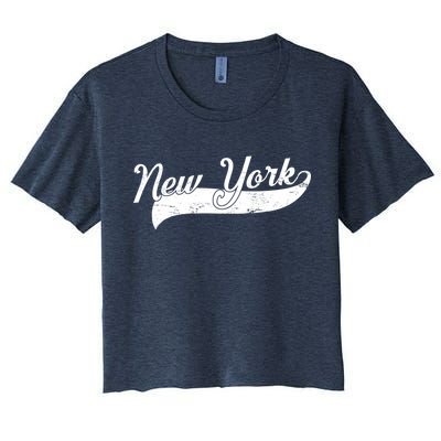 New York Classic Logo Women's Crop Top Tee