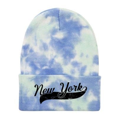 New York Classic Logo Tie Dye 12in Knit Beanie