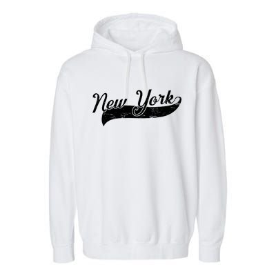 New York Classic Logo Garment-Dyed Fleece Hoodie