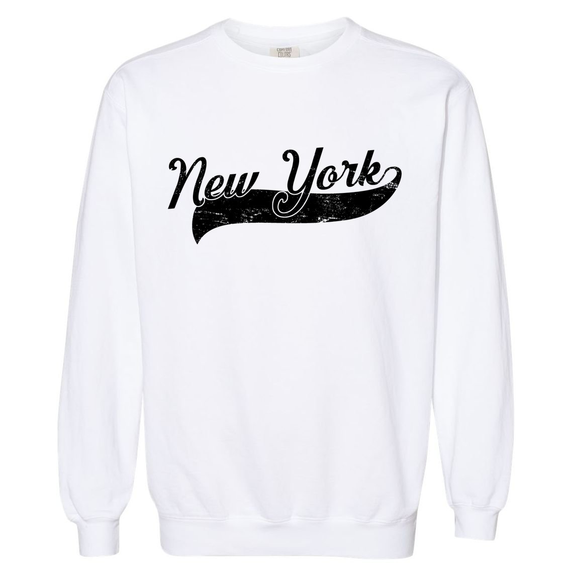 New York Classic Logo Garment-Dyed Sweatshirt