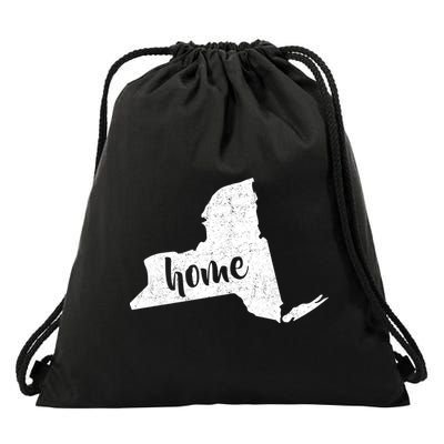 New York Home State Drawstring Bag
