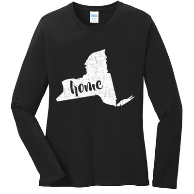 New York Home State Ladies Long Sleeve Shirt
