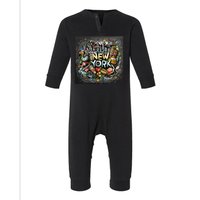 New York Illustration Infant Fleece One Piece