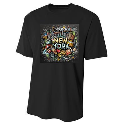 New York Illustration Performance Sprint T-Shirt