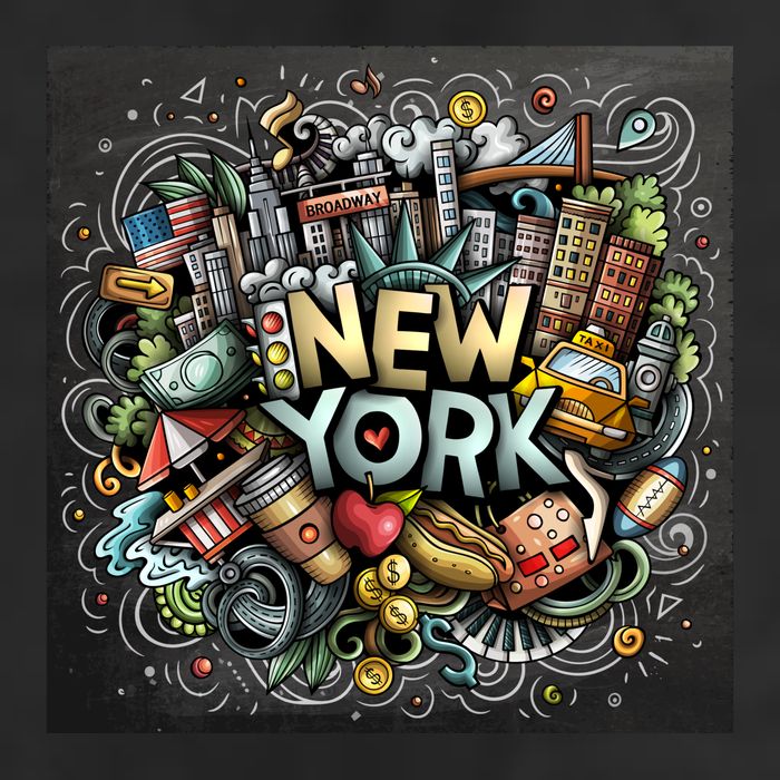 New York Illustration Hat