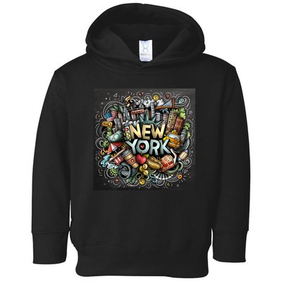 New York Illustration Toddler Hoodie