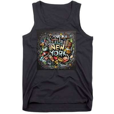 New York Illustration Tank Top