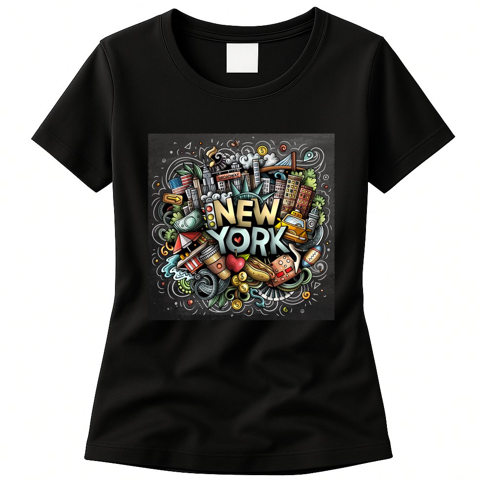 New York Illustration Womens T-Shirt