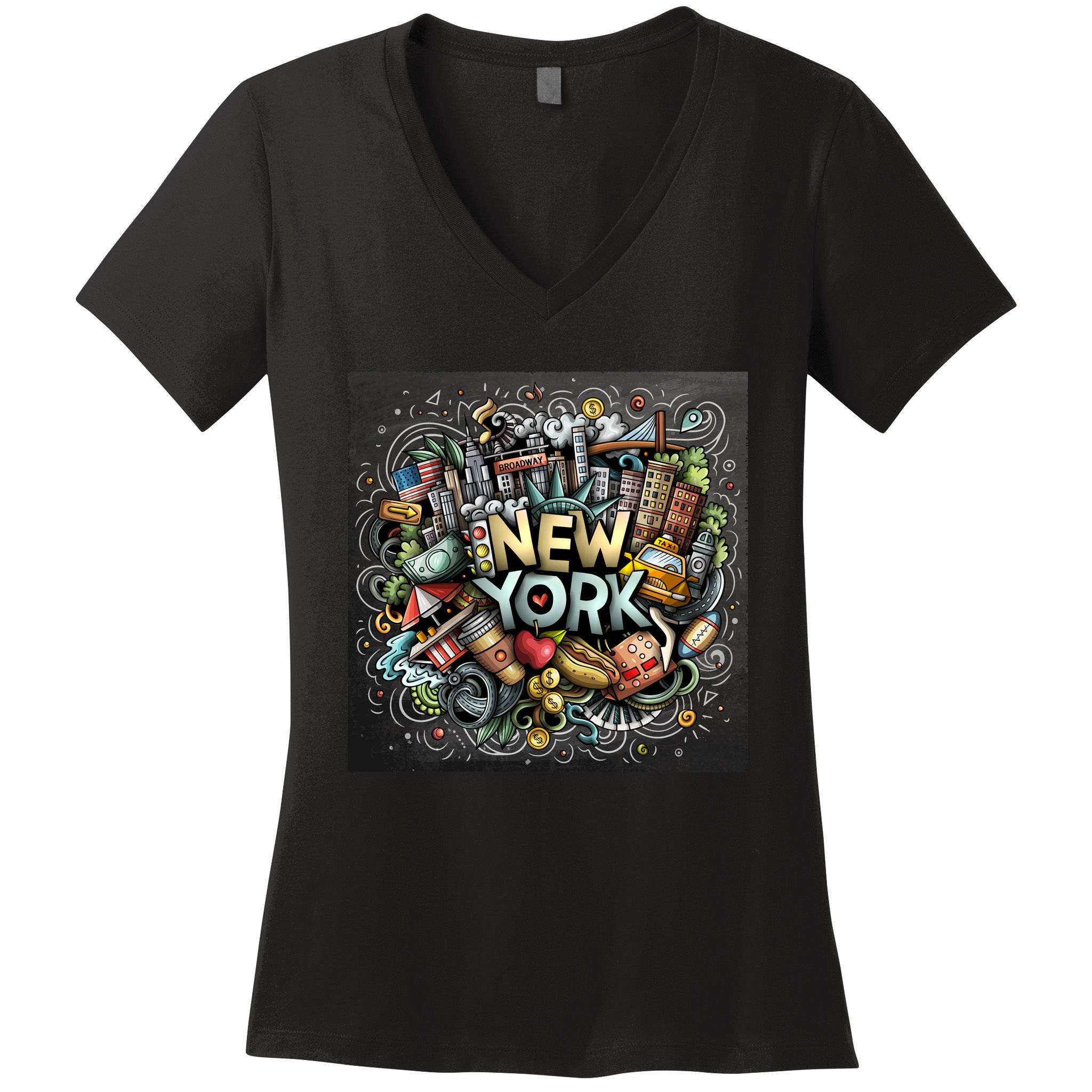 New York Illustration Women's V-Neck T-Shirt