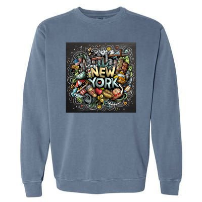 New York Illustration Garment-Dyed Sweatshirt