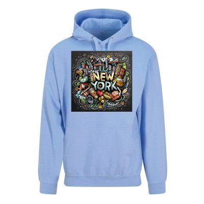 New York Illustration Unisex Surf Hoodie