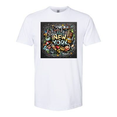 New York Illustration Softstyle CVC T-Shirt