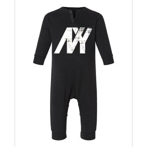 New York NY Grunge Infant Fleece One Piece