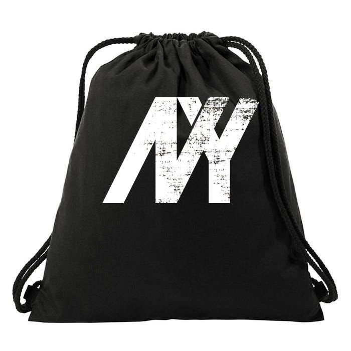 New York NY Grunge Drawstring Bag