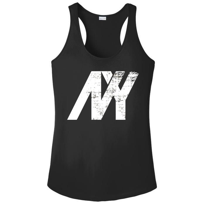 New York NY Grunge Ladies PosiCharge Competitor Racerback Tank