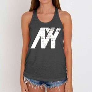 New York NY Grunge Women's Knotted Racerback Tank