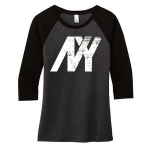 New York NY Grunge Women's Tri-Blend 3/4-Sleeve Raglan Shirt