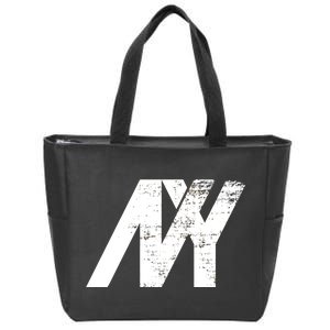 New York NY Grunge Zip Tote Bag