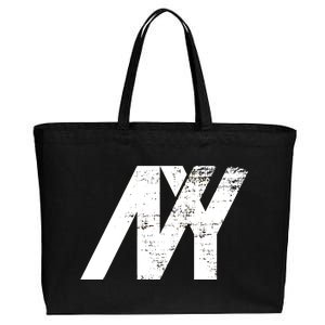 New York NY Grunge Cotton Canvas Jumbo Tote