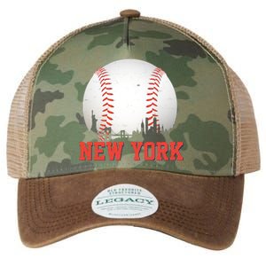 New York Skyline Baseball Sports Fan Legacy Tie Dye Trucker Hat