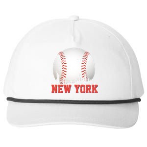 New York Skyline Baseball Sports Fan Snapback Five-Panel Rope Hat