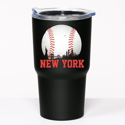 New York Skyline Baseball Sports Fan Tumbler