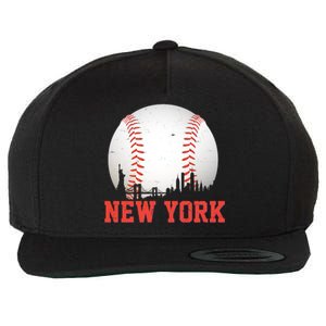 New York Skyline Baseball Sports Fan Wool Snapback Cap