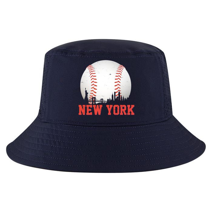 New York Skyline Baseball Sports Fan Cool Comfort Performance Bucket Hat