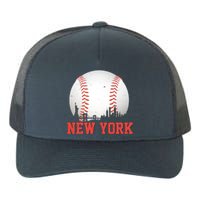 New York Skyline Baseball Sports Fan Yupoong Adult 5-Panel Trucker Hat