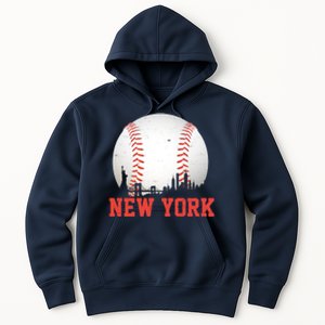 New York Skyline Baseball Sports Fan Hoodie