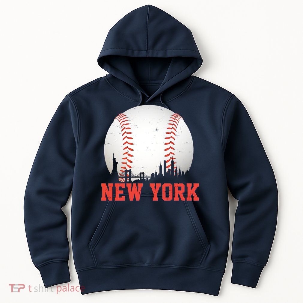 New York Skyline Baseball Sports Fan Hoodie