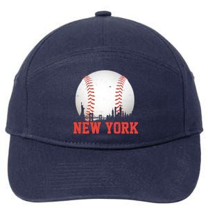 New York Skyline Baseball Sports Fan 7-Panel Snapback Hat