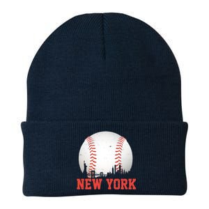 New York Skyline Baseball Sports Fan Knit Cap Winter Beanie