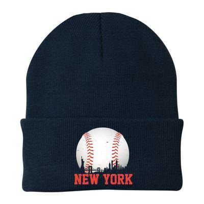 New York Skyline Baseball Sports Fan Beanie