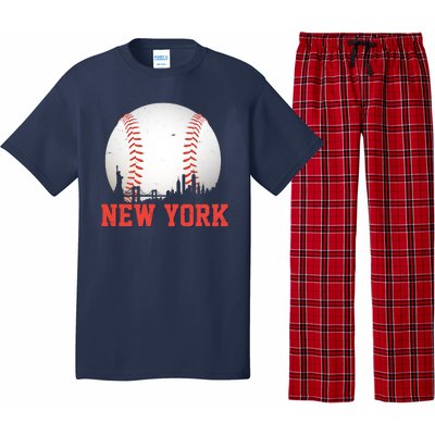 New York Skyline Baseball Sports Fan Pajama Set