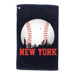 New York Skyline Baseball Sports Fan Platinum Collection Golf Towel