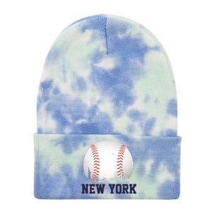 New York Skyline Baseball Sports Fan Tie Dye 12in Knit Beanie