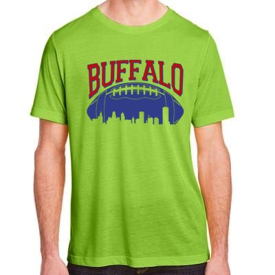 New York Skyline Buffalo Football Fan Adult ChromaSoft Performance T-Shirt