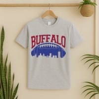 New York Skyline Buffalo Football Fan T-Shirt
