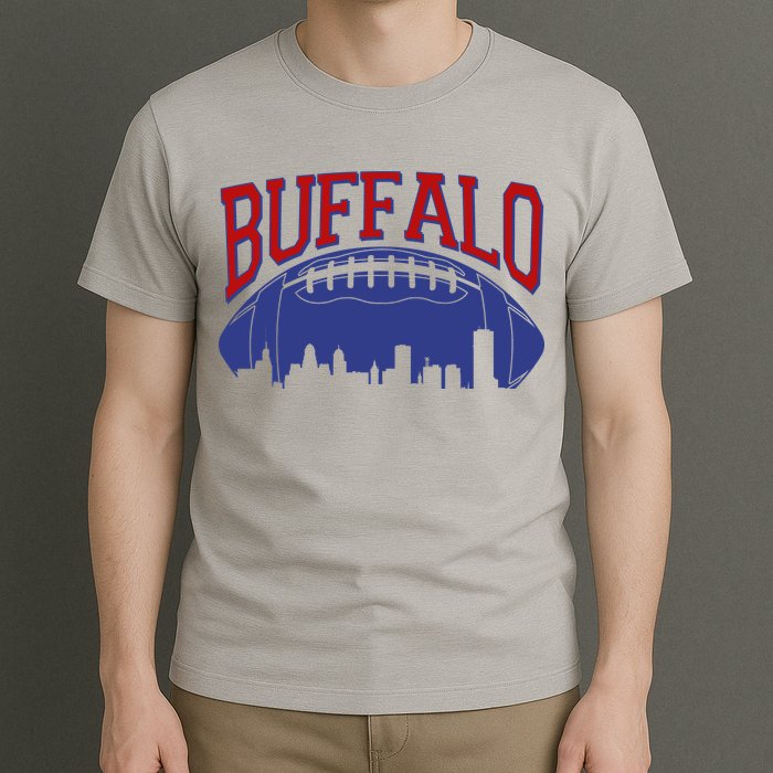 New York Skyline Buffalo Football Fan T-Shirt