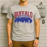 New York Skyline Buffalo Football Fan T-Shirt