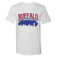 New York Skyline Buffalo Football Fan V-Neck T-Shirt