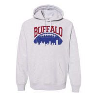 New York Skyline Buffalo Football Fan Premium Hoodie